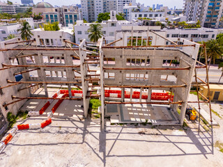 Rosewood The Raleigh Miami Beach. Aerial photo construction site