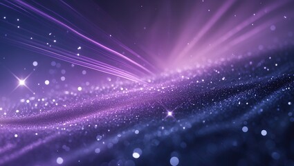 Fototapeta premium A space scene with light streaks and sparkling particles, creating a dynamic and vibrant cosmic display.