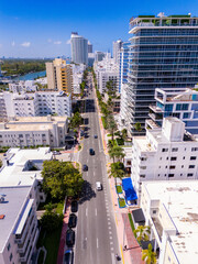 Miami Beach scene Collins Avenue