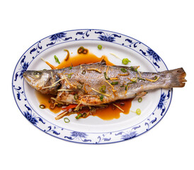 slow cooked sea bass with sauce