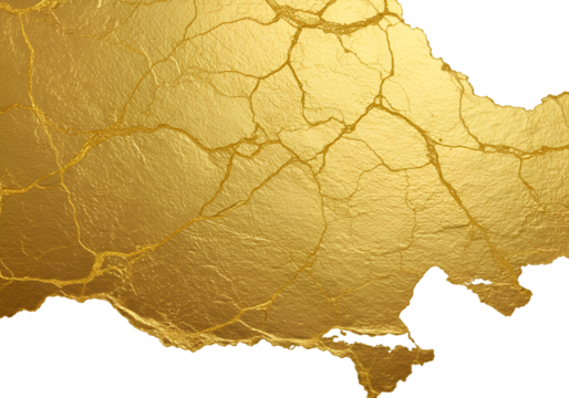 Abstract Gold Cracked Texture Background Illustration