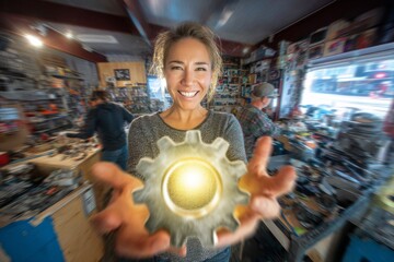 Symbolic gear: visualizing small business operational success. Compliance support. Labor department's updated guidelines to ease small business compliance. Efficiency boost. Guideline update.