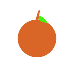 orange fruit isolated on white background