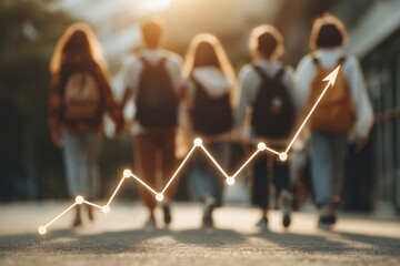 Symbolic student unity depicts sel's benefits. Digital education. Economic study reveals massive impact of sel on australia's future economy. Future economy. Innovative learning.