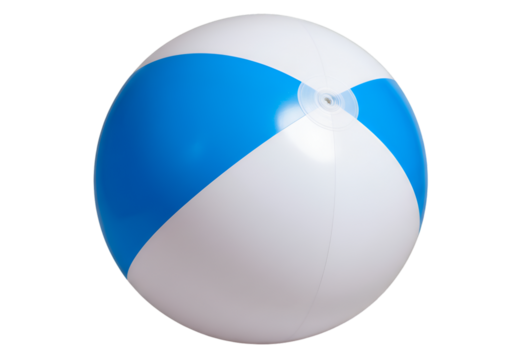 Blue And White Beach Ball Background Isolated PNG