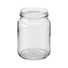 Empty Glass Jar Isolated 3D Render