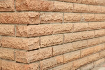 Texture of brick wall as background, closeup