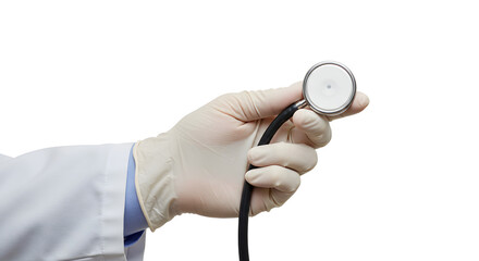 Gloved Hand Holding Stethoscope &ndash; Medical Close-Up