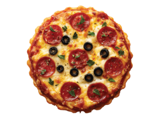 Mini pizza isolated on transparent background png
