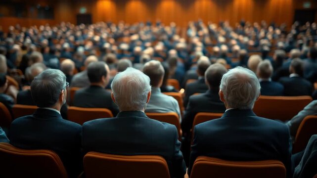 Large audience in a conference hall