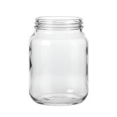 Empty Glass Jar Isolated on Transparent Background