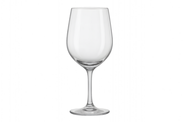 Empty wine glass on transparent background