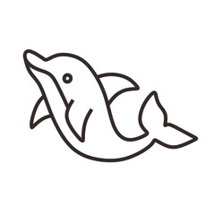 Dolphin Swimming Underwater Sea Life Icon