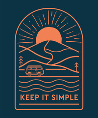 Keep It Simple Living Camping Stickman Humor Pun, SVG Cricut Cut File, Sublimation Design, Hiking Lifestyle, Adventure, Tent Life, Outdoor, Cricut and laser engraving, Camp Adventure Camping life, Cam