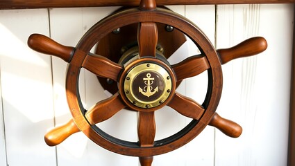 wooden steering wheel