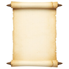 Illustration of an Old Blank Parchment Scroll