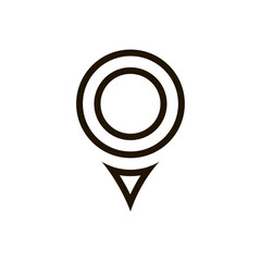 Map pin icon. Location pin on map. GPS point. Vector	