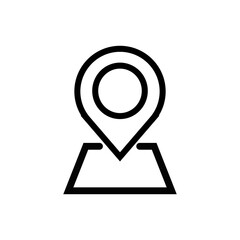 Map pin icon. Location pin on map. GPS point. Vector	