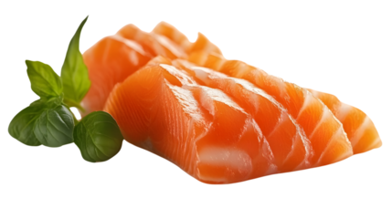 Fresh Raw Salmon Fillet Isolated on White Background for Culinary Concepts