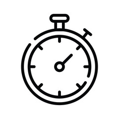 Trendy outline style icon of digital stopwatch timer