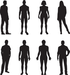 silhouettes of people