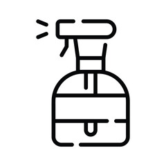 Modern linear icon of spray bottle cleanser
