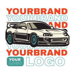 Car Vector Illustration For Conceptual Design. Suitable for posters, stickers, t-shirt prints, and banners.	
