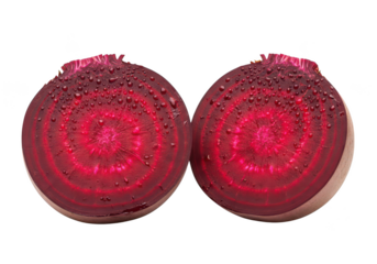 Fresh Beetroot Halves with Water Droplets on vegetable