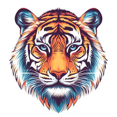 Fototapeta premium Majestic Tiger Isolated on White Background for Design Projects