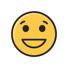 Fototapeta premium Illustration of Happy Face Emoji on Transparent Background