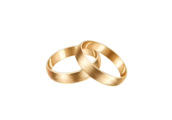 Illustration of Two Gold Wedding Rings