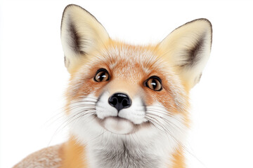 Fox animal portrait with fur, ears, and cute eyes in the wildlife and nature setting