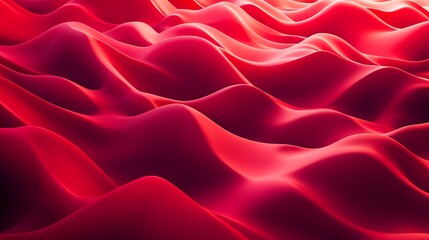 Obraz premium Abstract Red Surface Waving with Light and Shadow Dynamic Visual