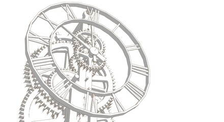  clock graphic symbol 3d illustration