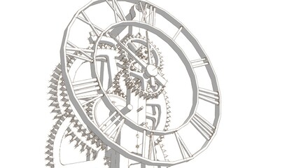 clock graphic symbol 3d illustration
