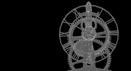 Obraz premium clock graphic symbol 3d illustration