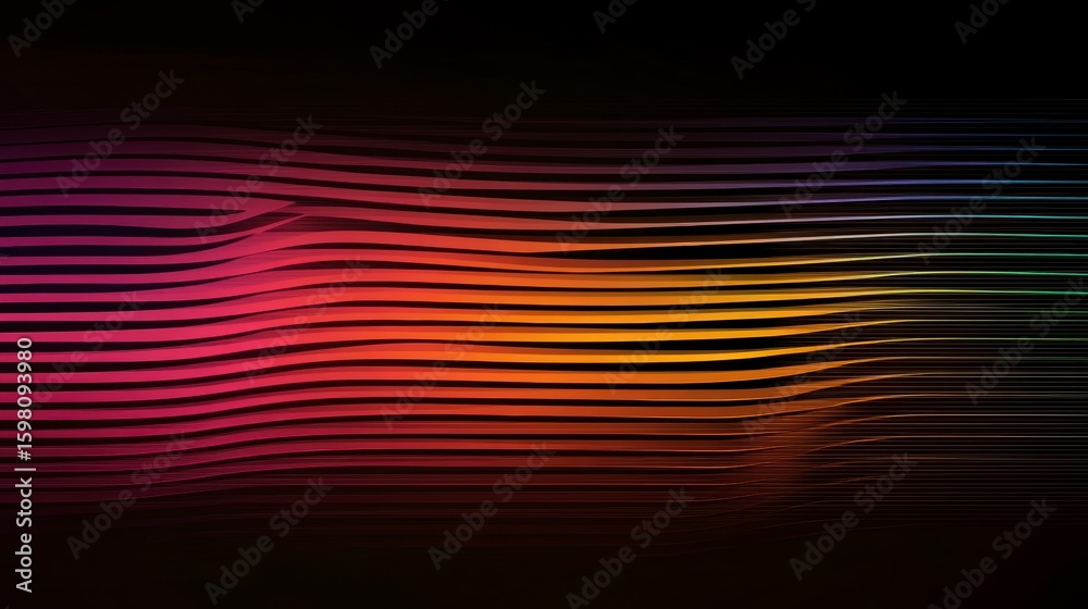 Canvas Prints abstract colorful wavy lines background.