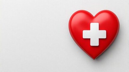 Obraz premium Merging symbolic heart and cross in healthcare enhancing medical visuals for nurses and doctors in hospitals