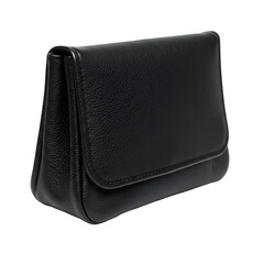 Black Leather Clutch Isolated Illustration