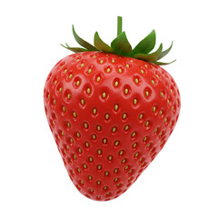 Realistic Strawberry Illustration on Black Background