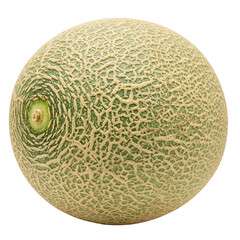 Realistic Photo of a Fresh Cantaloupe on Black Isolated