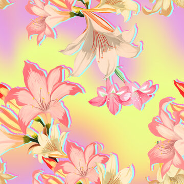 Pattern seamless print fashion textile design tropical floral flower stripe geometric abstract