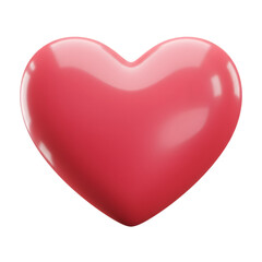 3D Red Heart Illustration on Black Background