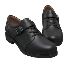 Black Leather Shoes Illustration for Lifestyle and Fashion Design