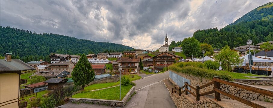 village in the mountains, Sauris, Friuli-Venezia Giulia, Italy, Europe, 12 July 2025