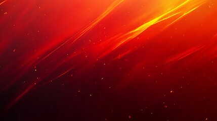 Abstract Red Background with Light Streaks and Particles Effect