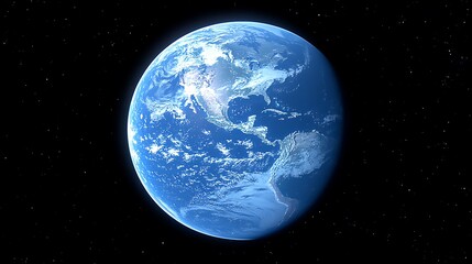 Obraz premium Detailed view of planet earth from space.