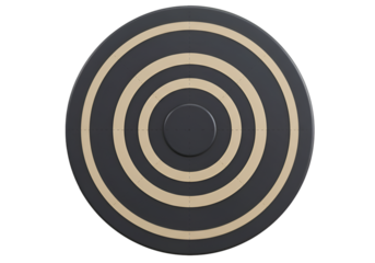 Abstract Image of a Target in Dark Matte Colors