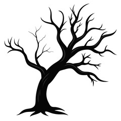 Old Branch Black Vector