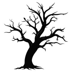 Old Branch Black Vector
